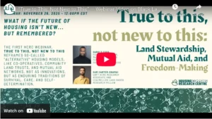 YouTube screenshot with webinar flyer of True to This, Not New To This